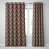 Colorful Anime Girls with Floral Garden Seamless Pattern  Readymade Eyelet Ring Top Thermal 100% Blackout Curtains