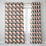 Watercolor Fantasy Mushrooms Floral Seamless Pattern  Readymade Eyelet Ring Top Thermal 100% Blackout Curtains