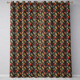 Exotic Macaw Parrots with Flowers Seamless Pattern  Readymade Eyelet Ring Top Thermal 100% Blackout Curtains