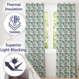 Vintage Sailing Boats Ocean Waves Seamless Pattern  Readymade Eyelet Ring Top Thermal 100% Blackout Curtains
