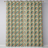 Colorful Classic Cars with Floral Detail Seamless Pattern  Readymade Eyelet Ring Top Thermal 100% Blackout Curtains