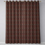 African Tribal Mask Motif Pattern Seamless Pattern  Readymade Eyelet Ring Top Thermal 100% Blackout Curtains