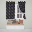 Golden Moon Ocean Waves Abstract Night Seamless Pattern  Readymade Eyelet Ring Top Thermal 100% Blackout Curtains