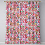 Cute Kawaii Christmas Gingerbread Candy Characters Festive Seamless Pattern  Readymade Eyelet Ring Top Thermal 100% Blackout Curtains