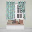 Cute Kawaii Christmas Pets Snow Globe Gifts Mint Background Seamless Pattern Readymade Eyelet Ring Top Thermal 100% Blackout Curtains