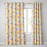 Cute Christmas Kittens Puppies Snow Globes Gold Background Seamless Pattern  Readymade Eyelet Ring Top Thermal 100% Blackout Curtains
