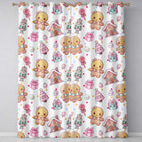 Cute Gingerbread Candy House Sweets Cream Background Seamless Pattern  Readymade Eyelet Ring Top Thermal 100% Blackout Curtains