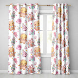 Cute Gingerbread Candy House Sweets Cream Background Seamless Pattern  Readymade Eyelet Ring Top Thermal 100% Blackout Curtains