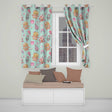 Cute Gingerbread Girl Candy House Sweet Mint Stripe Background Seamless Pattern  Readymade Eyelet Ring Top Thermal 100% Blackout Curtains