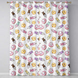Cute Bunny Ice Cream Donut Dessert Sweet Kawaii Seamless Pattern  Readymade Eyelet Ring Top Thermal 100% Blackout Curtains