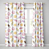 Cute Bunny Ice Cream Donut Dessert Sweet Kawaii Seamless Pattern  Readymade Eyelet Ring Top Thermal 100% Blackout Curtains