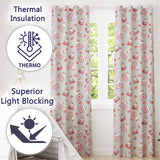 Cute Strawberry Bunny Macaron Dessert Kawaii Cream Background Seamless Pattern  Readymade Eyelet Ring Top Thermal 100% Blackout Curtains