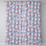 Cute Bunny Donut Strawberry Dessert Kawaii Blue Background Seamless Pattern  Readymade Eyelet Ring Top Thermal 100% Blackout Curtains