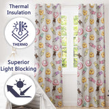 Cute Easter Bunny Ice Cream Donut Chick Kawaii Cream Background Seamless Pattern Readymade Eyelet Ring Top Thermal 100% Blackout Curtains
