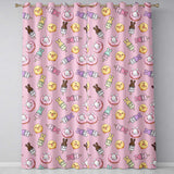 Easter Bunny Ice Cream Donut Chick Kawaii Pastel Pink Background Seamless Pattern Readymade Eyelet Ring Top Thermal 100% Blackout Curtains