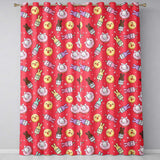 Cute Easter Bunny Ice Cream Donut Chick Kawaii Red Star Background Seamless Pattern Readymade Eyelet Ring Top Thermal 100% Blackout Curtains