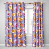 Cute French Fries Seamless Pattern Purple Background  Readymade Eyelet Ring Top Thermal 100% Blackout Curtains