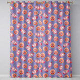 Cute Kawaii Donut and Strawberry Drink Pattern Purple Background Seamless  Readymade Eyelet Ring Top Thermal 100% Blackout Curtains
