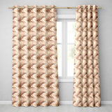 Neutral Beige Marble Fluid Abstract Swirl Seamless Pattern  Readymade Eyelet Ring Top Thermal 100% Blackout Curtains