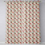 Romantic Vintage Rose Garden Seamless Pattern  Readymade Eyelet Ring Top Thermal 100% Blackout Curtains