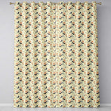 Vintage Cream Floral Meadow Soft Tones Seamless Pattern  Readymade Eyelet Ring Top Thermal 100% Blackout Curtains