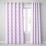 Kawaii Cupcake Sweet Treats Blue Background Seamless Pattern  Readymade Eyelet Ring Top Thermal 100% Blackout Curtains