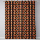 Brown Bear Faces Wildlife Animal Seamless Pattern  Readymade Eyelet Ring Top Thermal 100% Blackout Curtains