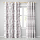 Tribal Ethnic Line Art Figures Seamless Pattern  Readymade Eyelet Ring Top Thermal 100% Blackout Curtains