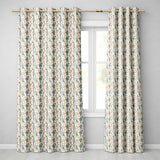 Colorful Tribal Cultural Symbols Seamless Pattern  Readymade Eyelet Ring Top Thermal 100% Blackout Curtains