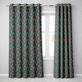 Detailed Octopus Illustration Seamless Pattern Dark Ocean Theme  Readymade Eyelet Ring Top Thermal 100% Blackout Curtains