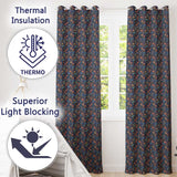 Colorful Coral Reef Fish Seamless Pattern Ocean Marine Life Design  Readymade Eyelet Ring Top Thermal 100% Blackout Curtains