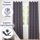 Vibrant Sea Life Seamless Pattern Tropical Fish Coral Reef Design  Readymade Eyelet Ring Top Thermal 100% Blackout Curtains