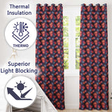 Bright Multicolor Fireworks Seamless Pattern Night Sky Celebration Design  Readymade Eyelet Ring Top Thermal 100% Blackout Curtains
