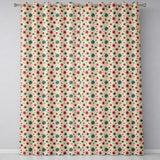 Red Blue Starburst Seamless Pattern Vintage Firework Style Design  Readymade Eyelet Ring Top Thermal 100% Blackout Curtains