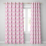 Pink Watercolor Blossom Floral Seamless Pattern Soft Romantic Design  Readymade Eyelet Ring Top Thermal 100% Blackout Curtains
