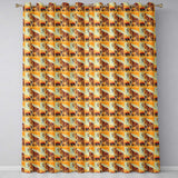 Cheetah Safari Illustration Warm Tones Seamless Pattern Wildlife Design  Readymade Eyelet Ring Top Thermal 100% Blackout Curtains