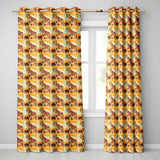 Cheetah Safari Illustration Warm Tones Seamless Pattern Wildlife Design  Readymade Eyelet Ring Top Thermal 100% Blackout Curtains