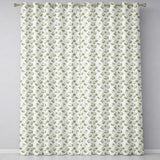 Soft White Floral Sprigs Cream Background Seamless Pattern Elegant Botanical  Readymade Eyelet Ring Top Thermal 100% Blackout Curtains