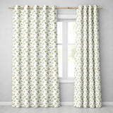 Soft White Floral Sprigs Cream Background Seamless Pattern Elegant Botanical  Readymade Eyelet Ring Top Thermal 100% Blackout Curtains