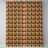 Cute Spooky Monster Pumpkin Halloween Seamless Pattern Fun Creepy Art  Readymade Eyelet Ring Top Thermal 100% Blackout Curtains