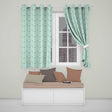 Small Snowdrop Flowers on Light Blue Polka Dot Background Seamless Pattern  Readymade Eyelet Ring Top Thermal 100% Blackout Curtains