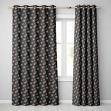 Dark Gothic Spider Web Pattern with Glowing Centers Seamless Halloween Design  Readymade Eyelet Ring Top Thermal 100% Blackout Curtains