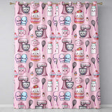 Cute Kawaii Baking Cake Mixer Blush Seamless Pattern  Readymade Eyelet Ring Top Thermal 100% Blackout Curtains