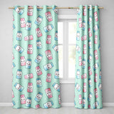 Cute Kawaii Sweet Sugar Jars with Bows Mint Green Background Seamless Pattern  Readymade Eyelet Ring Top Thermal 100% Blackout Curtains