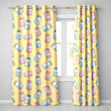 Cute Kawaii Sweet Sugar Jars with Bows Warm Yellow Background Seamless Pattern  Readymade Eyelet Ring Top Thermal 100% Blackout Curtains