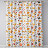 Cute Vintage Teapots Cups Flowers  Cream Background Seamless Pattern  Readymade Eyelet Ring Top Thermal 100% Blackout Curtains