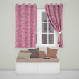 Cute Kawaii Strawberry Plant Pots Pink Background Seamless Pattern  Readymade Eyelet Ring Top Thermal 100% Blackout Curtains
