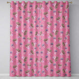 Cute Kawaii Strawberry Plant Pots Pink Background Seamless Pattern  Readymade Eyelet Ring Top Thermal 100% Blackout Curtains