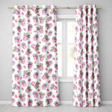 Cute Kawaii Pink Plant Pots Strawberries Seamless Pattern  Readymade Eyelet Ring Top Thermal 100% Blackout Curtains