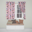 Cute Kawaii Graduation Student Art Supplies  Pink Seamless Pattern  Readymade Eyelet Ring Top Thermal 100% Blackout Curtains